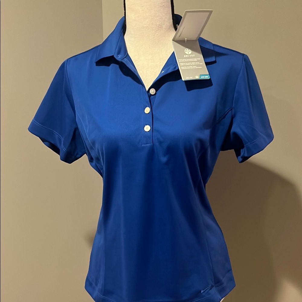 Nike ACG Blue Fitted Button Down Shirt Polo Collar